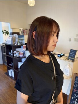 マリブ ヘアリゾート 伊勢崎本店(malibu hair resort) rina  オレンジブラウン