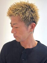 メンズサロンオー 宮崎(Men's salon O.)&nbsp;ブリーチ ベリーショート スパイキーショート ハイトーンカラー