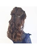 hair set / half up