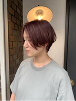 セトル(Settle) ショートボブ（センターパート）（バイオレットカラー）