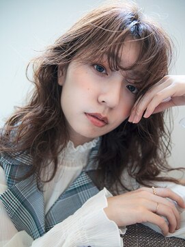 マイ ヘア デザイン 岡崎(MY hair design) 大人のピンクベージュ×ふんわりカール