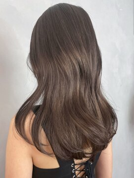 アルバム 新宿(ALBUM SHINJUKU) ラベンダーグレージュミディアム_斜めバング_ba412212