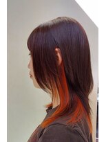 ヘアーデザイン ラクーナ(hair design La cuna) インナーカラー/裾カラー/レイヤーカット/ウルフカット/オレンジ