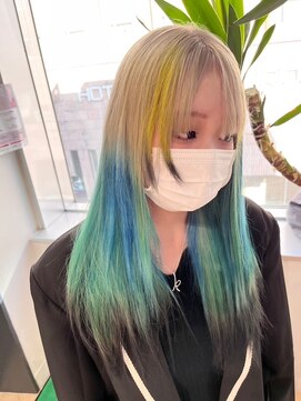 ヘアサロン アウラ(hair salon aura) グレージュカラー透明感カラーオリーブカラー