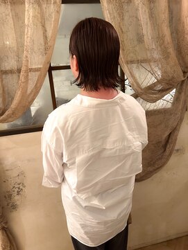 アンテナ(ANTENA) ウェットな質感☆外はねミディアム☆★30代お客様施術後★☆