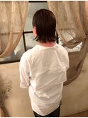 ウェットな質感☆外はねミディアム☆★30代お客様施術後★☆