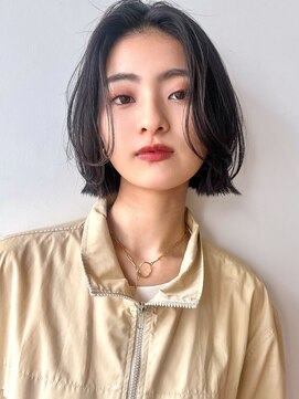 ラフ フロム ガーデン(Laf from GARDEN) シアーカラー/ショートヘア/ダークアッシュ/韓国風/ワンカール