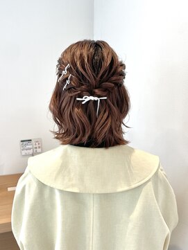アリゲート ダイカンヤマ(Ari gate daikanyama) ロープ編みボブハーフアップ