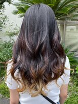 ナカオコアフュール(NAKAO COIFFURE)&nbsp;グラデーションカラー　裾カラー　巻き髪ロングヘア