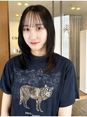 顔周りレイヤー 韓国風ヘア ベージュ アッシュカラー