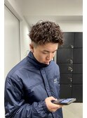 アップバング束感ショートスパイキーショートツイストパーマ