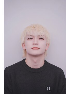 ポプルス(popls) メンズウルフ/ハイトーンウルフ/ウルフカット/ホワイトブロンド