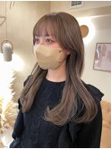 ◎韓国ヘアー顔周りレイヤーおくれミディアム毛前髪名古屋/名駅