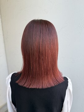 ジュエ ヘアー デザイン(Jue hair design) チェリーレッド/ブリーチなしカラー/ボブ/10代/20代/知立/三河