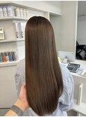 韓国 くびれロング レイヤー ワンホンヘア 小顔前髪