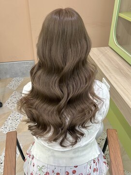 イオエ 西梅田(ioe) ブリーチなしカラー/髪質改善/ミルクティーベージュ/小顔ヘア