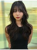 レイヤーカット　波スタイリング