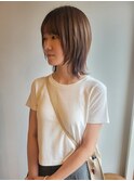 柔らかブラウン×顔回りレイヤー