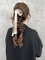 ロットアニバース(lott annibirth) 【髪質改善】ツイン編み下ろしアレンジ/福岡ヘアセット