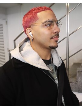 メンズレコ 渋谷(MEN'S LECO) メンズハイトーンピンクバズカット