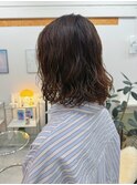 肩上ボブ×ウェーブパーマ