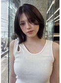 【GiseL】韓国ボブ/外ハネ/オリーブグレージュ