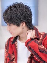 ケアリー 大泉学園(Carelly)&nbsp;ツイストパーマ七三オールバックマッシュウルフスリークショート