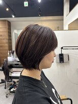 ファーストステップ 表参道(FIRST STEP)&nbsp;韓国風ミニボブタンバルモリ切りっぱなしボブ前髪あり小顔ボブ