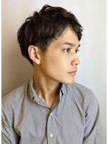 【morio 原宿】メンズ癖毛パーマ　かきあげヘア　ビジネス
