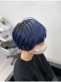 地毛に馴染むブルーカラー