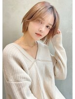 ケイト(kate) 【kate 大宮】ミルクティーベージュ×外ハネボブ