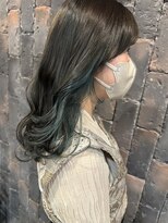 ヘアー クリエイト カルバリ(HAIR CREATE Calbari)&nbsp;マットブラック　ダークグリーンインナーカラー