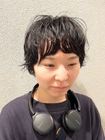カールセミディシアカラー姫カットダークアッシュショート