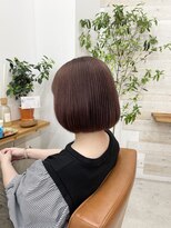 ティエル(TieLu) ナチュラルボブ×オレンジベージュ×外国人風