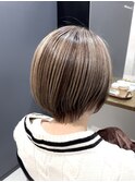 【SERO東辻井】脱白髪染めハイライト_グレージュ_白髪ぼかし