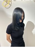 デザインカラー ネイビーカラー レイヤースタイル 北千住