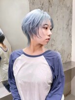 ソル 栄矢場町(SOL) ショートウルフ/ウルフカット/ペールブルー/フェイスレイヤー