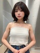 ノイズ オオサカ(NOISM) 大人可愛い20代30代40代小顔ワンサイドショートボブ丸み前下がり