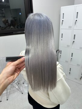ベレーザ 渋谷(BELEZA) 12158髪質改善金髪ホワイトブロンドシルバーアッシュストレート