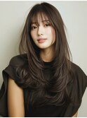 ☆ホワイトグレージュミニウルフデジタルパーマチェリーブラウン
