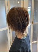 ウルフカット×インナーカラー