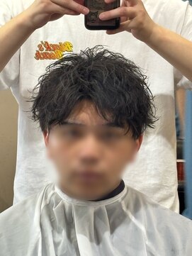 ハイパー(HYPER) ハーフアップバング『メンズ/パーマ/メンズカット』