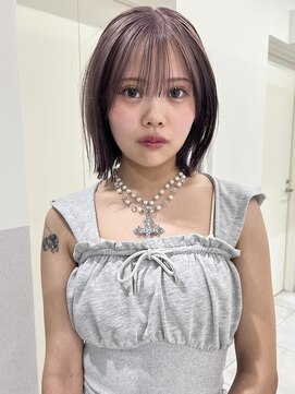 ヒュー 広島(HEW) 20代30代ハイトーンダブルカラーグレージュヘア