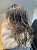 海外ヘアデザインカラー暗めカラーオリーブグレーココアベージュ