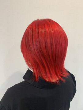 ルルバイアズール 草加店(LULU by azule) ダブルカラー，レッド，ツヤカラー【草加】