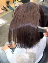 ロンド 表参道店(Lond)&nbsp;くびれヘア/アプリコットオレンジ/ハイライトカラー/前髪