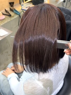 ロンド 表参道店(Lond) くびれヘア/アプリコットオレンジ/ハイライトカラー/前髪