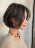 20代30代40代外国人風レイヤーボブ前髪パーマ新宿