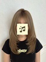 ヘアーサロン リアン 熊谷2号店(hair salon Rien)&nbsp;柔らかベージュで透明感レイヤースタイル°・*:.。.