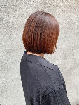 スイート ヘアデザイン(Suite HAIR DESIGN) オレンジブラウン と ボブ